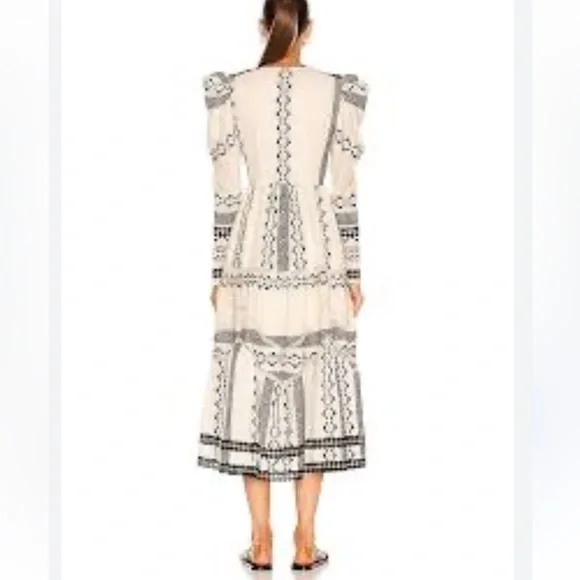 Hemant & Nandita | Moira Twisted Yoke Midi NWT Dress Sz. XS - Picture 6 of 10